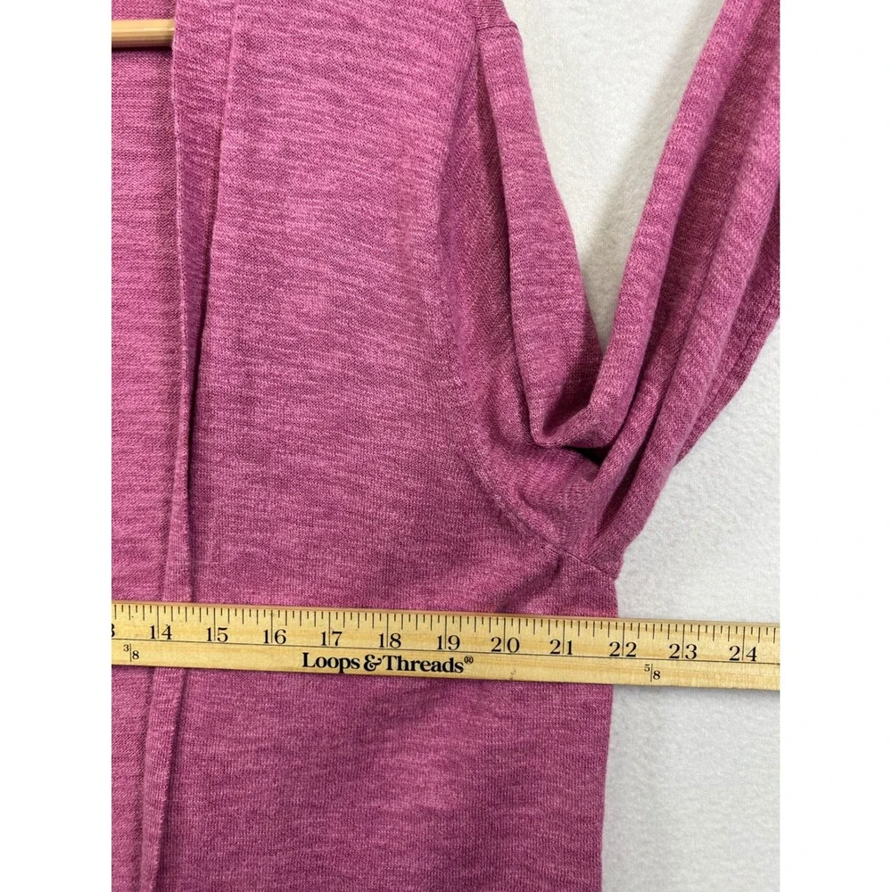 Croft & Barrow GrandmaCore Minimalist Womens XL Pink Open Front Cardigan Sweater